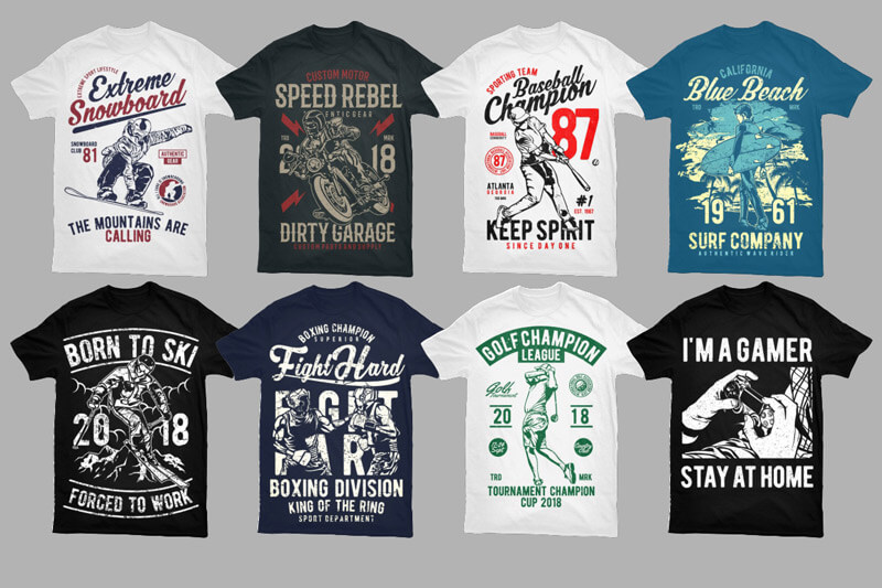 mega t-shirt design bundle - Fire Bolt Mega Bundle Preview 02