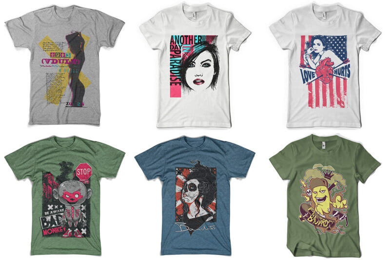 graphic t-shirt design pack - 100 T-shirt Designs Vol 8 Preview 01