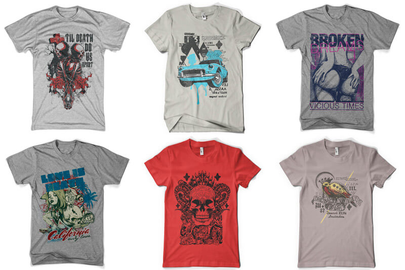 graphic t-shirt design pack - 100 T-shirt Designs Vol 8 Preview 02