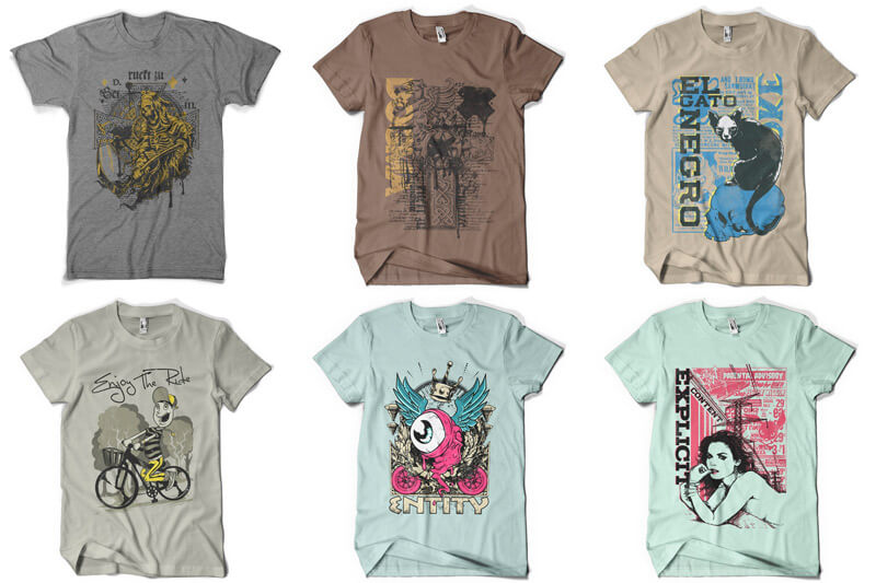 graphic t-shirt design pack - 100 T-shirt Designs Vol 8 Preview 04