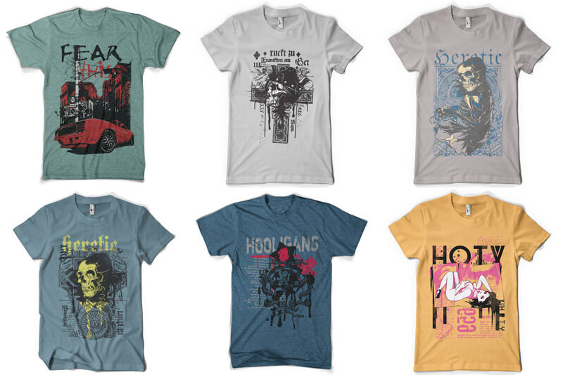 graphic t-shirt design pack - 100 T-shirt Designs Vol 8 Preview 05