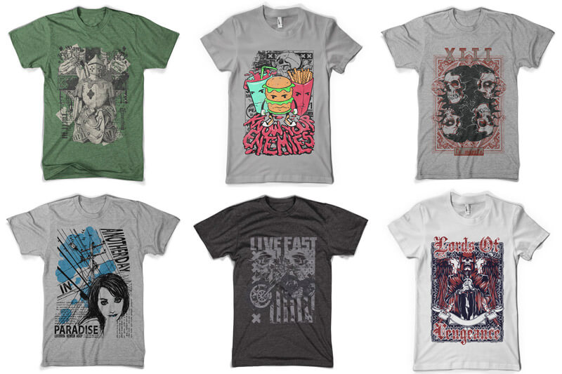 graphic t-shirt design pack - 100 T-shirt Designs Vol 8 Preview 07