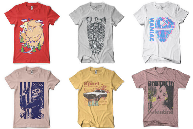 graphic t-shirt design pack - 100 T-shirt Designs Vol 8 Preview 08