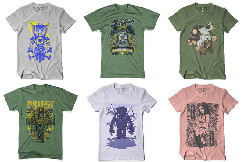 graphic t-shirt design pack - 100 T-shirt Designs Vol 8 Preview 10