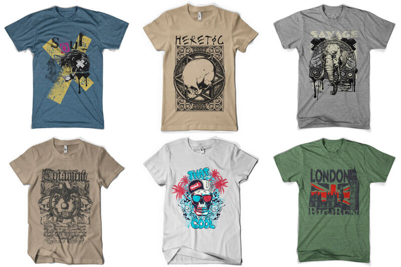 graphic t-shirt design pack - 100 T-shirt Designs Vol 8 Preview 14