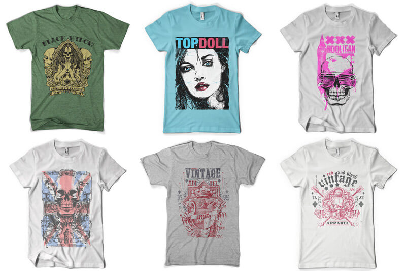 graphic t-shirt design pack - 100 T-shirt Designs Vol 8 Preview 15