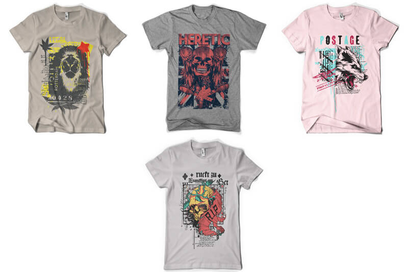 graphic t-shirt design pack - 100 T-shirt Designs Vol 8 Preview 17