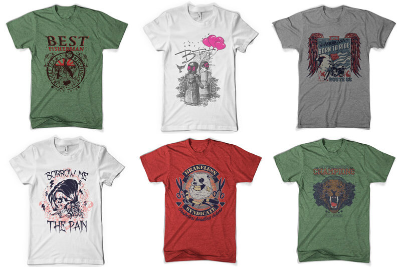 graphic t-shirt design bundle - 100 T-shirt Designs Vol 9 Bundle Preview 02
