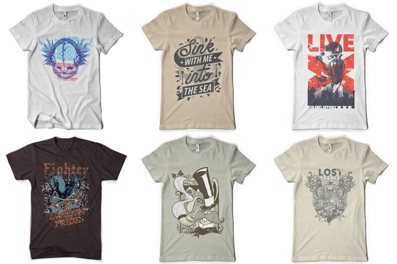 graphic t-shirt design bundle - 100 T-shirt Designs Vol 9 Bundle Preview 07