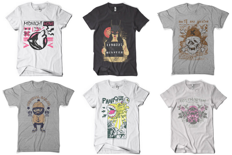 graphic t-shirt design bundle - 100 T-shirt Designs Vol 9 Bundle Preview 09