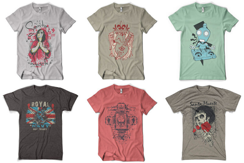 graphic t-shirt design bundle - 100 T-shirt Designs Vol 9 Bundle Preview 10