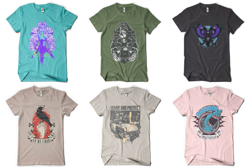 graphic t-shirt design bundle - 100 T-shirt Designs Vol 9 Bundle Preview 11