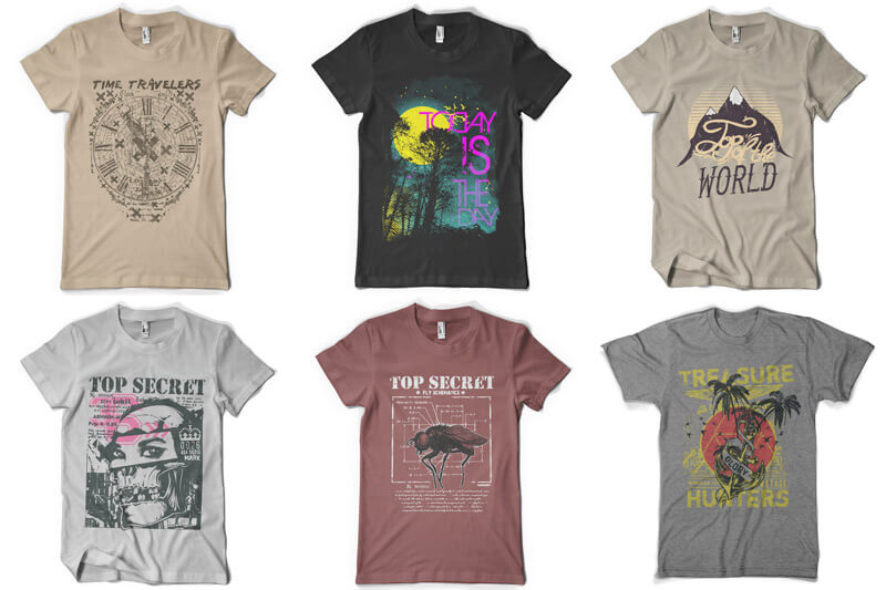 graphic t-shirt design bundle - 100 T-shirt Designs Vol 9 Bundle Preview 15