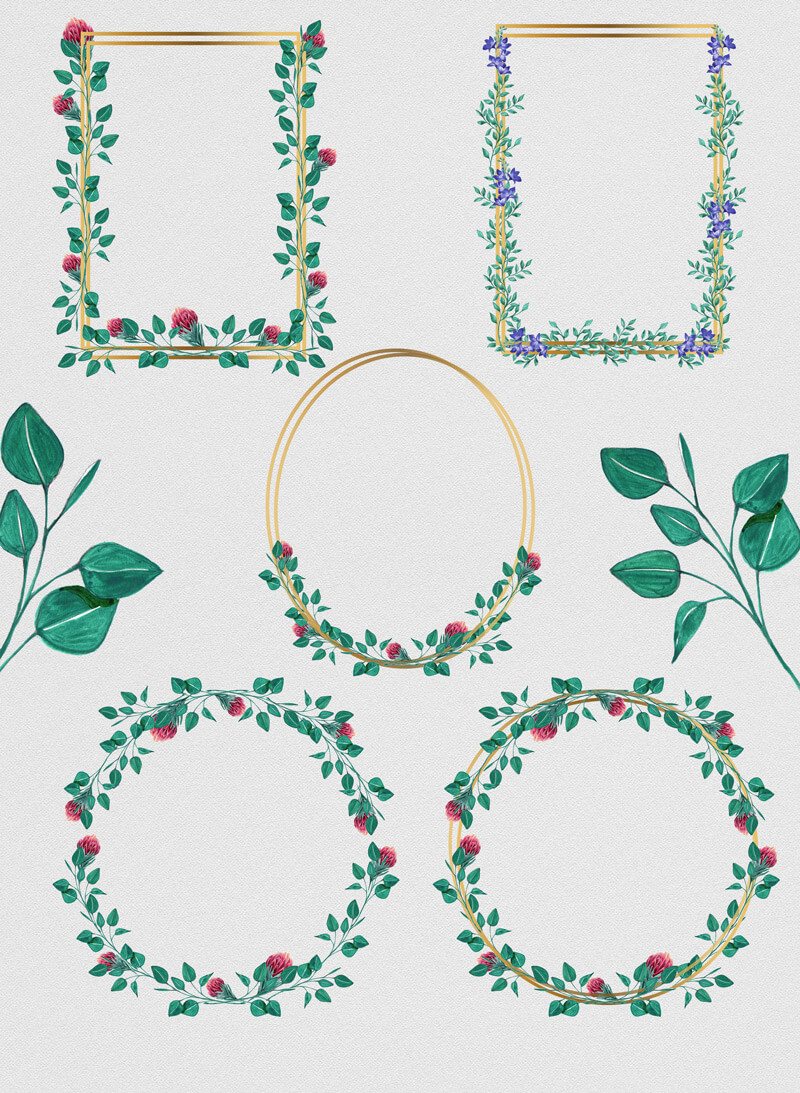 watercolor foliage bundle - Foliage Bundle 04