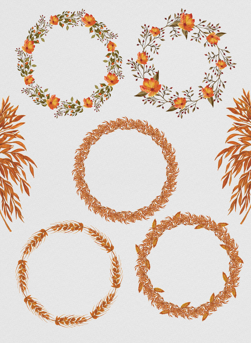 watercolor foliage bundle - Foliage Bundle 06