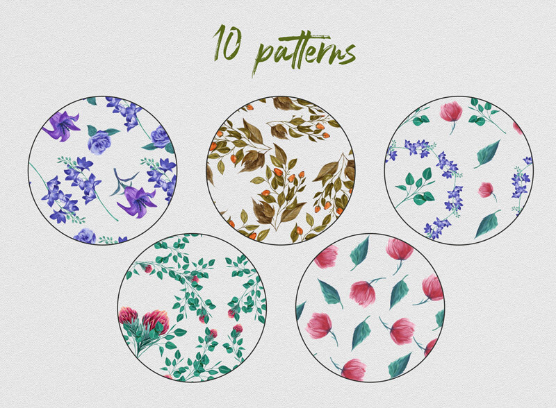 watercolor foliage bundle - Foliage Bundle 11