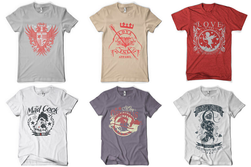100 T-shirt Designs Vol 10 Bundle Preview 09
