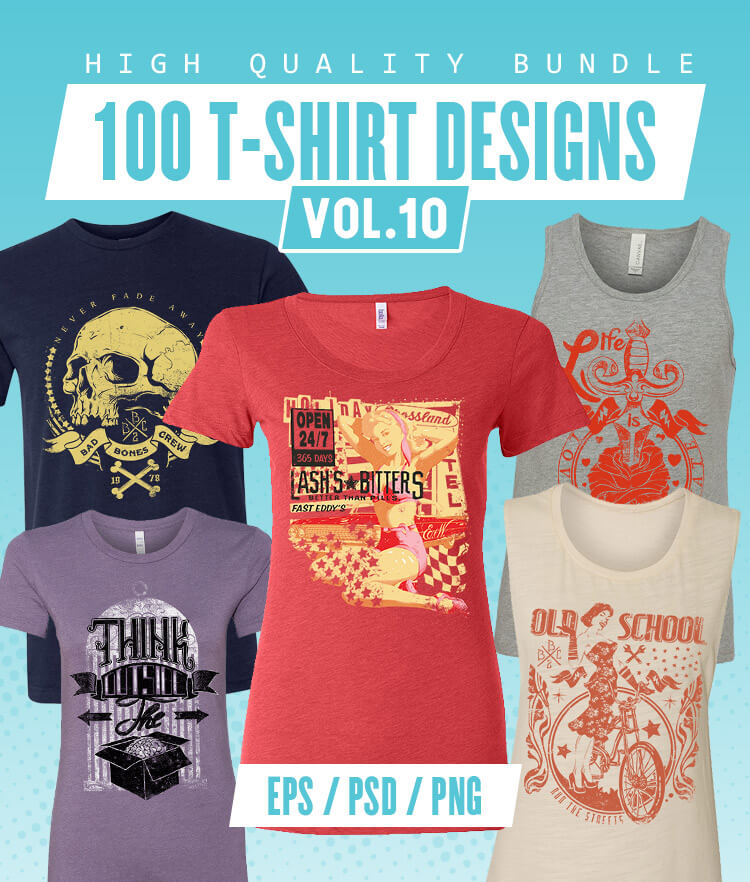 100 T-shirt Designs Vol 10 Cover