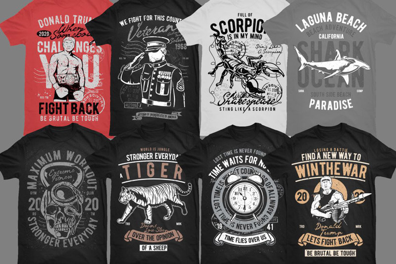 vintage t-shirt graphics - Vintade T-shirt Designs Bundle