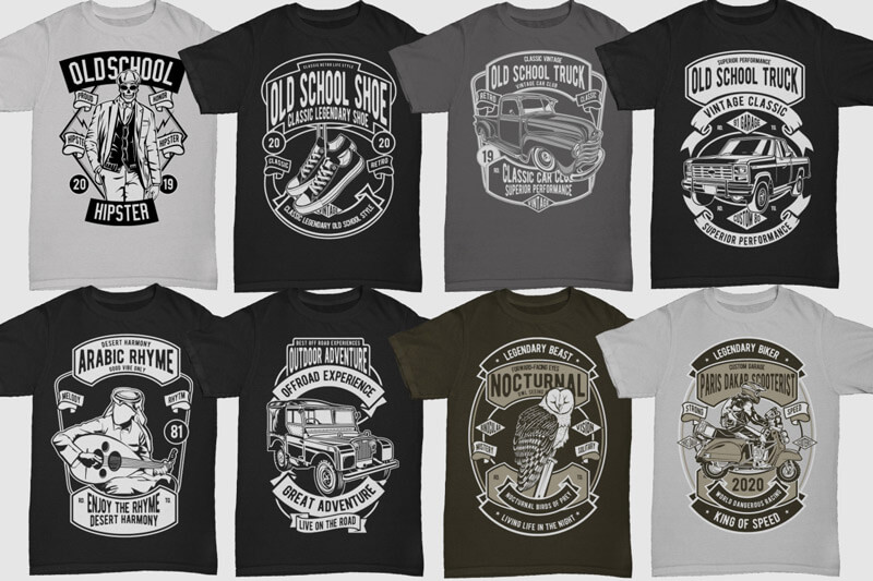 retro t-shirt designs bundle - 250-Retro-T-shirt-Designs-4-Preview-22