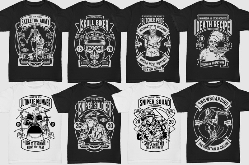 retro t-shirt designs bundle - 250-Retro-T-shirt-Designs-4-Preview-27