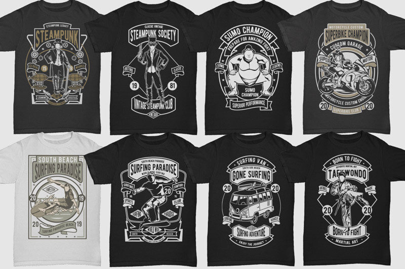 retro t-shirt designs bundle - 250-Retro-T-shirt-Designs-4-Preview-29
