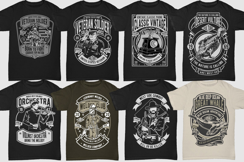 retro t-shirt designs bundle - 250-Retro-T-shirt-Designs-4-Preview-31
